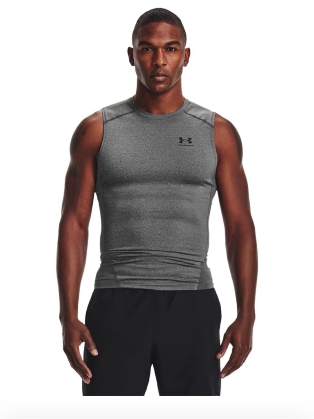 Under Armour Men’s Charcoal Gray Sleeveless Compression Tank